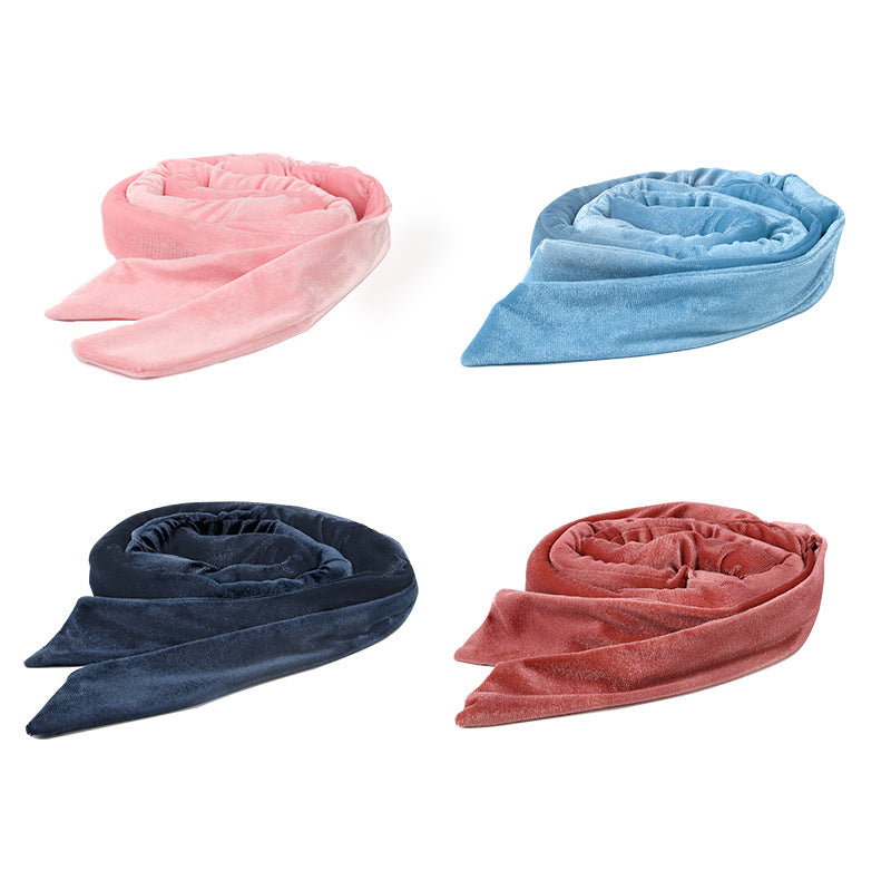 Velvet heatless curling rods in pink, light blue, navy and rose red